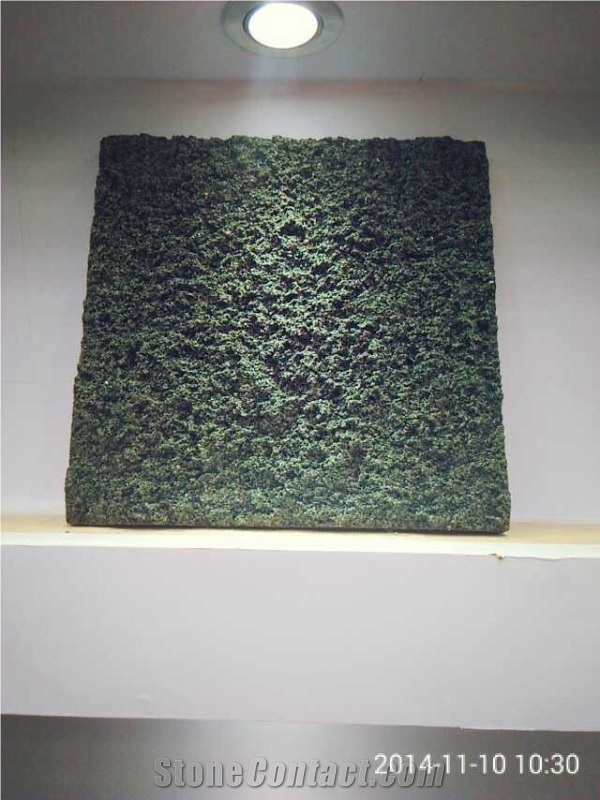 Green Star Twinking Granite Split Face Culture Stone Wall Cladding Panel, China Green Granite Stone Veneer Stacked Stone