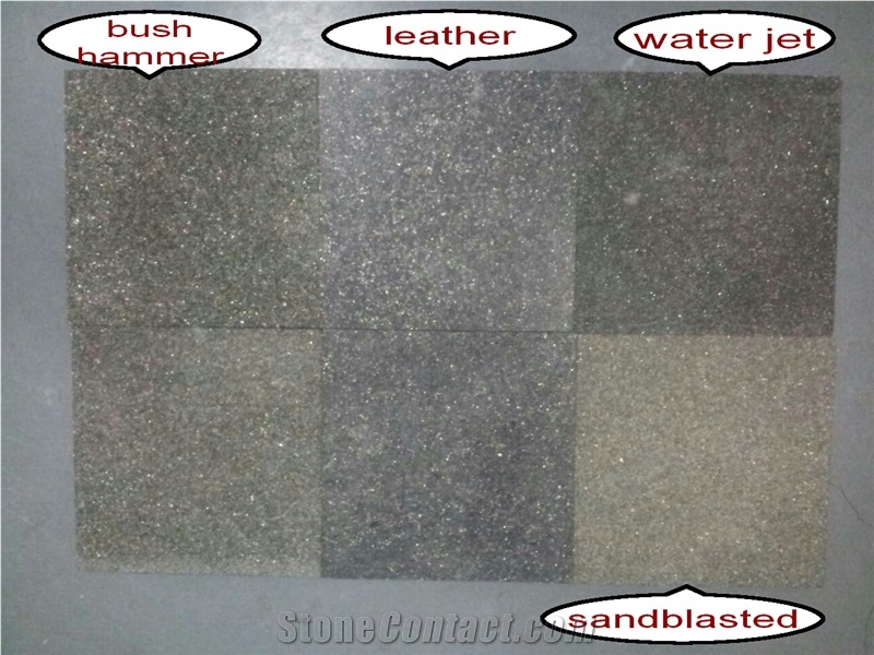 Green Star Twinking Granite Split Face Culture Stone Wall Cladding Panel, China Green Granite Stone Veneer Stacked Stone