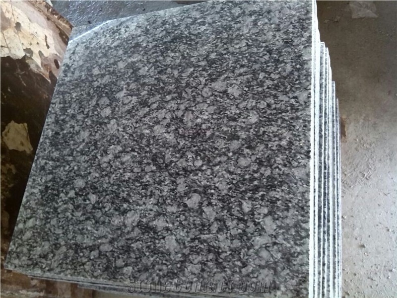 Spray Sea Waves Grey Polished China Grey Granite Tiles,Machine Cutting Panel for Flooring Paving,Garden Stepping