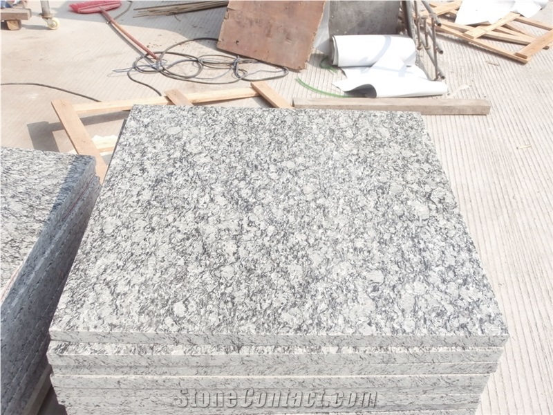Spray Sea Waves Grey Polished China Grey Granite Tiles,Machine Cutting Panel for Flooring Paving,Garden Stepping