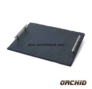Slate Board with Handles for Cheese