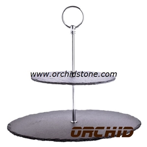 Slate Serving Stand Two-Tier
