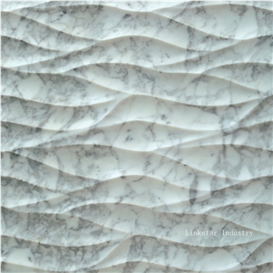 Natural White Carrara 3d Decor Feature Stone Wall Tile Natural White Carrara 3d Decor Feature Stone Wall Tile