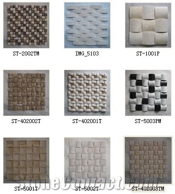 3d Mosaic, White Marble Mosaic