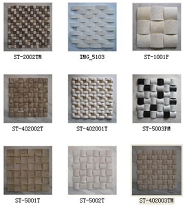 3d Mosaic, White Marble Mosaic