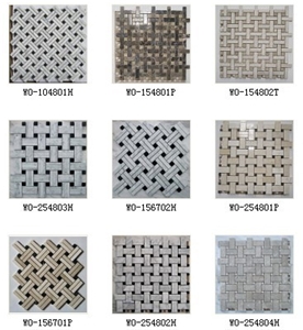 Fantastico Viola Lilac Marble Basketweave Mosaic