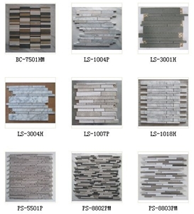 Long Chips Mosaic, Andezit Pink Basalt Mosaic