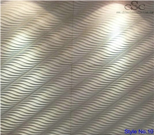 3d Cnc Natural Stone Carving, Beige Marble Building & Walling