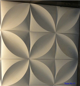 3d Cnc Natural Stone Carving, Beige Marble Building & Walling