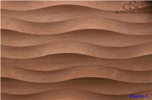 3d Cnc White Limestone Natural Stone Carving Walling