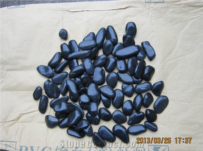 Pebble Stone, Black Granite Pebble & Gravel