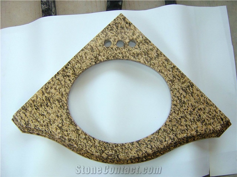 China Yellow Granite Vanity Tops,Bathroom Countertop,Chinese Granite Bath Top  