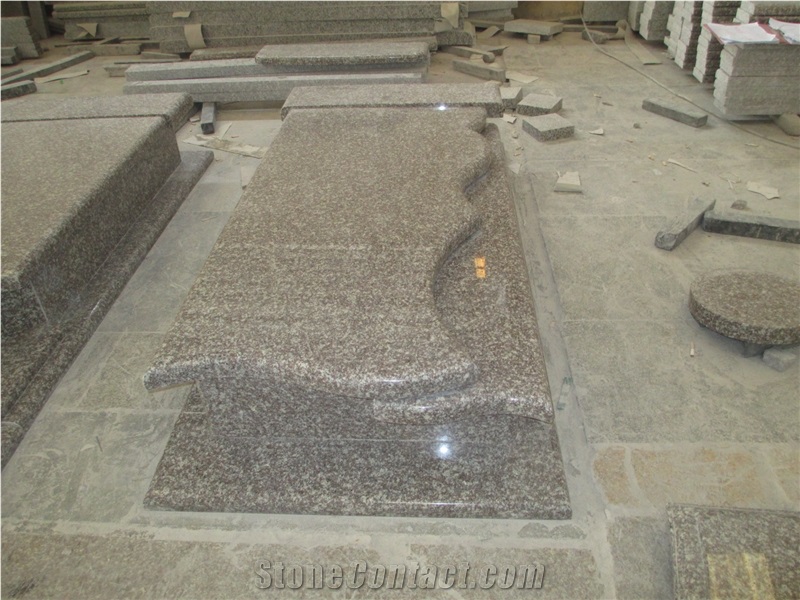 Cheapest Price G664 Granite Poland Tombstone, Pink Granite Monument