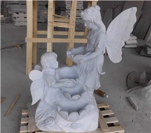 China Marble Angel Sculptures Fountain