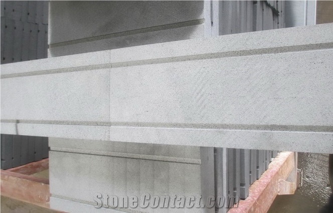 Chinese Cheap Popular Black Basalt Hainan Andesite Grey Lava Stone Machine Cut Slabs & Tiles for Floor Covering, with Anti Slip Grooves, Natural Building Stone Outdoor Exterior Decoration, Quarry Own