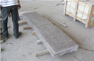 Chinese Cheap Popular Zhangpu Red Granite G648 Pink Polished Kerbstone Price, Bullnose/Round Edge Curbs/Kerbs Side Stone, Outdoor Exterior Natural Road Stone Use, Big Steps, Skirting, Quarry Owner