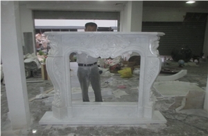 High Quality Chinese Marble Hunan White Marble Fireplace Surround High Quality Chinese Marble Hunan White Marble Fireplace Surround