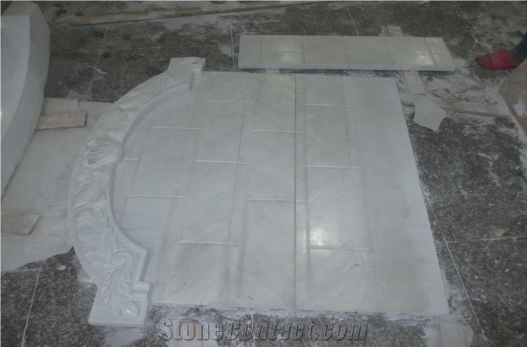 High Quality Chinese Marble Hunan White Marble Fireplace Surround