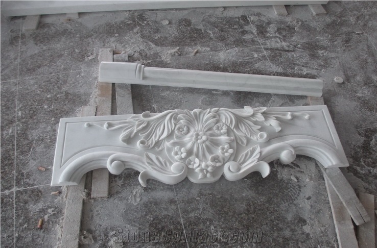 High Quality Chinese Marble Hunan White Marble Fireplace Surround