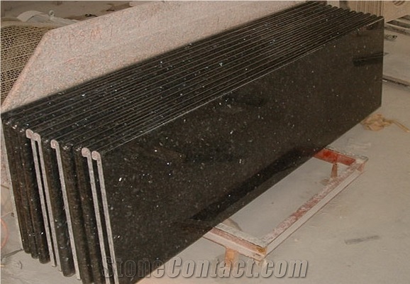 India Granite Black Galaxy Granite Countertop Low Price