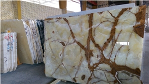 Bolagh Green Onyx Slabs & Tiles, Iran Green Onyx