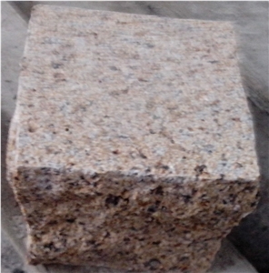 Cobble Brown&Red Sawn Cut, Brown Granite Cube Stone & Pavers