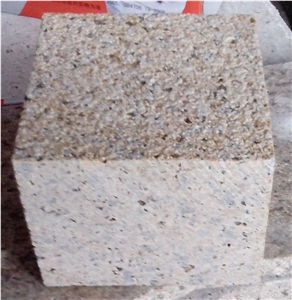 Cobble Brown&Red Sawn Cut, Brown Granite Cube Stone & Pavers