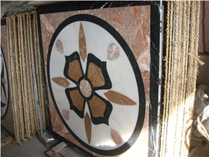 Flower Onyx Nero Marquin Medallion Round Floor Medallion,Pattern Flower Onyx Nero Marquin Medallion Round Floor Medallion,Pattern