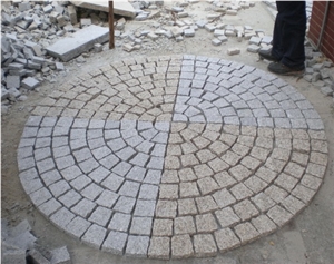 Meshed Cobble Stone,China Grey Granite