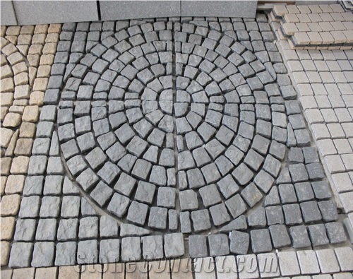 Meshed Cobble Stone,China Grey Granite