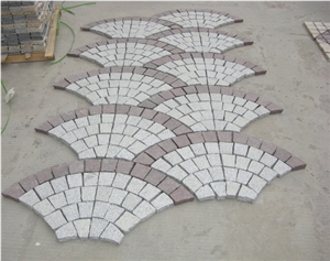 Meshed Cobble Stone,China Grey Granite