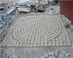 Meshed Cobble Stone,China Grey Granite