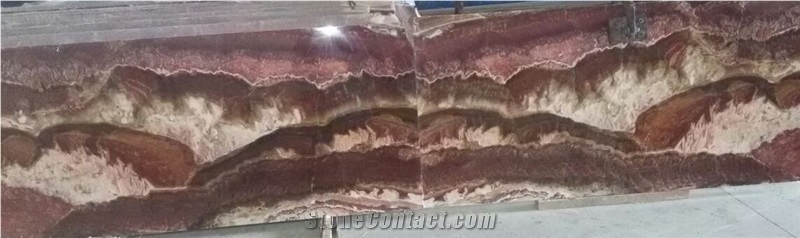 Rosso Onyx Bookmatch Slabs & Tiles, Red Turkey Onyx Wall Tiles,Stone Flooring