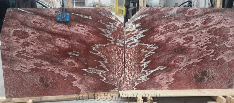 Rosso Onyx Slabs & Tiles, Rojo Vulkano Onyx Slabs & Tiles