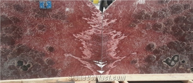 Rosso Onyx Slabs & Tiles, Rojo Vulkano Onyx Slabs & Tiles