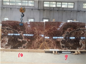 Rosso Onyx Slabs & Tiles, Rojo Vulkano Onyx Slabs & Tiles