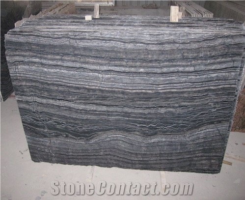 Antique Wood Grain Black Serpentine Marble Slabs & Tiles,Black Wood Vein Marble Slabs