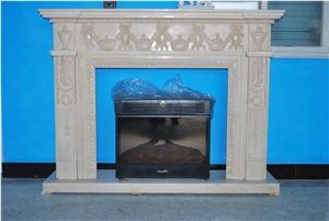 Marble Carving Fireplace Mantels, Marble Mantelshelf,Pure White Marble Fireplace Mantels