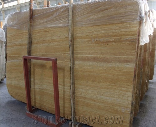 Yellow Travertine,Golden Travertine,Gold Travertine Slabs & Tiles