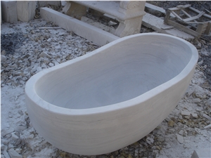 China White Marble Bath Tub