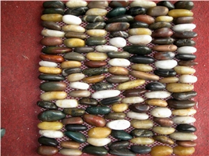Mixed River Pebble Tile,Mixed Stand Pebble Tile,Mixed River Stone Mosaic