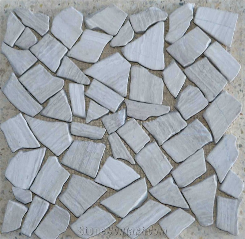 Sliced Gravel Paving,Meshed Flat Stone Tile,Flat River Stone Tile