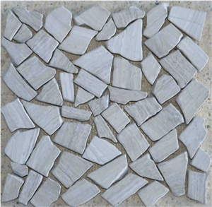Sliced Gravel Paving,Meshed Flat Stone Tile,Flat River Stone Tile