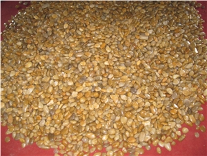 Yellow High Polished Cobbles,Yellow River Pebbles,Multicolor Pebbles