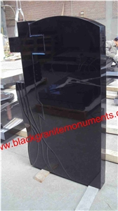 China Absolute Black Polished Monument & Tombstone, China Shanxi Black Polished Monument & Tombstone, China Absolute Black Polished Memorials & Headstones