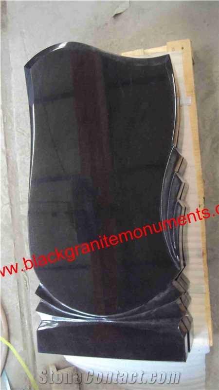 China Absolute Black Polished Monument & Tombstone, China Shanxi Black Polished Monument & Tombstone, China Absolute Black Polished Memorials & Headstones