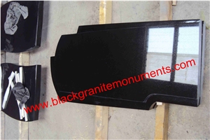 China Absolute Black Polished Monument & Tombstone, China Shanxi Black Polished Monument & Tombstone, China Absolute Black Polished Memorials & Headstones