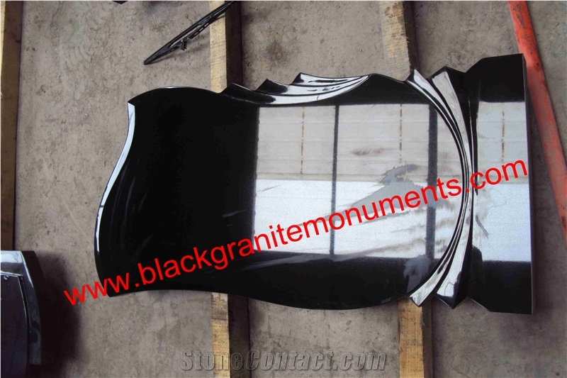 China Absolute Black Polished Monument & Tombstone, China Shanxi Black Polished Monument & Tombstone, China Absolute Black Polished Memorials & Headstones