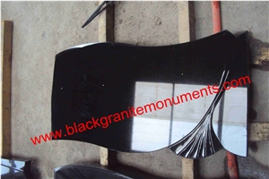 China Absolute Black Polished Monument & Tombstone, China Shanxi Black Polished Monument & Tombstone, China Absolute Black Polished Memorials & Headstones