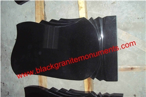 China Absolute Black Polished Monument & Tombstone, China Shanxi Black Polished Monument & Tombstone, China Absolute Black Polished Memorials & Headstones